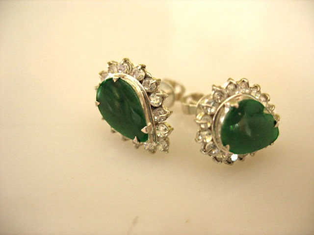 Boucles d'oreilles en jade (modle 9)